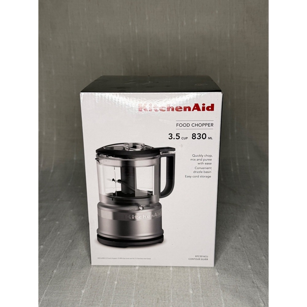 KitchenAid Food Chopper 3.5 Cup Contour Silver  Model KFC3516CU - New In Box